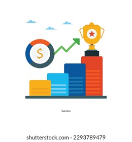 Success Vector Flat Icons. Simple stock illustration stock