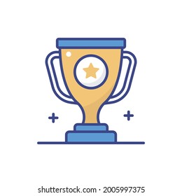 Success vector flat outline fill icon style illustration. EPS 10 file 