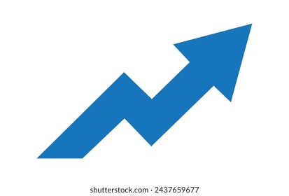 Icono de vector de éxito. signo de ilustración de flecha. Crece el símbolo. Logo de Profit.