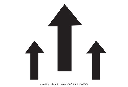Success vector icon. arrow illustration sign. Grow symbol. Profit logo.