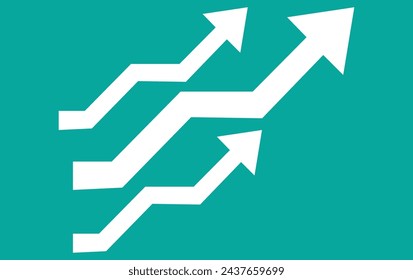 Success vector icon. arrow illustration sign. Grow symbol. Profit logo.