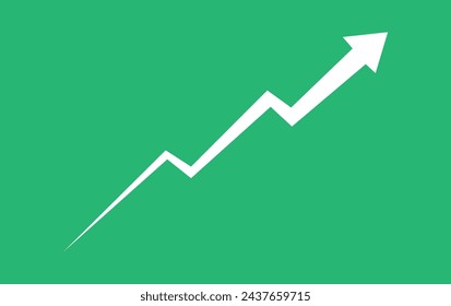 Success vector icon. arrow illustration sign. Grow symbol. Profit logo.