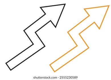 Success vector icon. arrow illustration sign. Grow symbol. Profit logo.