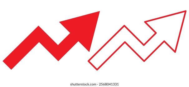 Success vector icon. arrow illustration sign. Grow symbol. Profit logo. white background