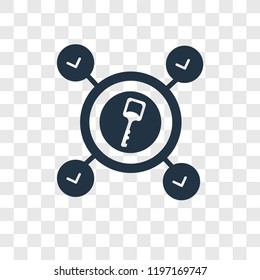 Success vector icon isolated on transparent background, Success transparency logo concept