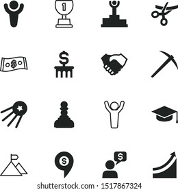 success vector icon set such as: icons, thinking, savings, partnership, professional, marker, cash, contract, bar, greeting, friendship, student, new, spaceship, athlete, inaugural, mattock, style