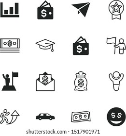 success vector icon set such as: limo, career, green, emotion, old, college, bag, school, aircraft, funds, climbing, air, mountain, bill, limousine, chart, happy, sell, logo, face, contemporary