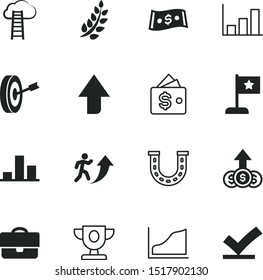 success vector icon set such as: corruption, documents, case, tick, portfolio, ornate, flag, rate, crown, choice, salary, horse, contest, yes, clouds, upward, purse, list, job, office, checklist