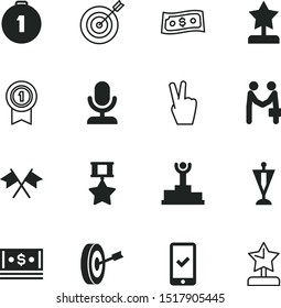 success vector icon set such as: vocal, studio, challenge, green, triangle, male, note, pennant, record, pendant, microphone, app, football, banner, v, darts, businessman, order, professional, peace