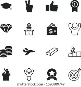 success vector icon set such as: stroke, verify, reward, holiday, plane, castle, okay, dartboard, sea, graduate, spokesman, politician, hands, commerce, travel, ladder, graduating, people, 2