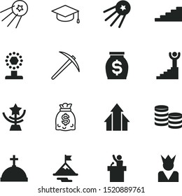 success vector icon set such as: school, target, industry, tournament, uniform, style, line, red, orator, flag, professor, high, dig, nobility, perfect, graph, star, scholar, insignia, professional