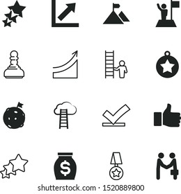 success vector icon set such as: handshake, peak, thumbs, person, shadow, members, money, successful, chess, game, strategy, galaxy, tick, check, salary, accounting, done, tall, proud, crater