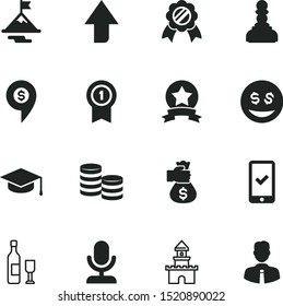 success vector icon set such as: commerce, square, sea, earnings, tower, modern, resort, graduate, check, stack, boost, male, map, student, celebrate, old, app, businessman, chess, glass, alcohol
