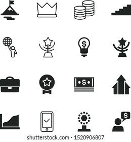 success vector icon set such as: communicate, place, man, shop, staircase, king, image, thinking, retail, emperor, mountain, quality, rich, arrows, happy, bubble, crown, innovation, badge, survey