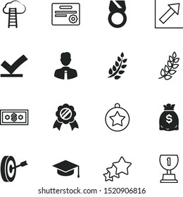 success vector icon set such as: check, professor, bullseye, rings, ring, university, chart, agreement, report, economy, choice, stars, career, test, mark, ladder, aim, art, premium, military