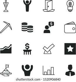 success vector icon set such as: axe, excavation, american, guy, mattock, view, gray, soil, lamp, abstract, trend, front, knowledge, exchange, bubble, solution, teamwork, filled, economy, job, tools