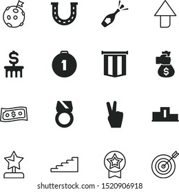 success vector icon set such as: wall, palm, tax, rewards, certificate, growth, abstract, fashion, crater, down, dartboard, horseshoe, navigation, jewel, pennant, rings, direction, steel