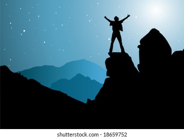success, vector illustration
