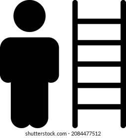 ilustración de vector de éxito aislada en un fondo transparente. iconos vectoriales de glifo para el concepto o gráficos web.