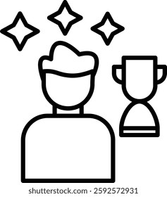 Success Vector Line Icon Design