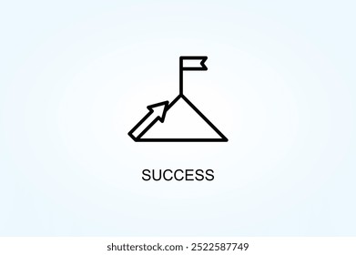 Ilustración de Vector de símbolo de logotipo o símbolo de éxito