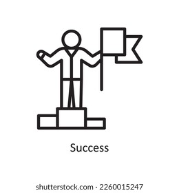 Success Vector Outline Icon Design illustration. Assessment Symbol on White background EPS 10 File