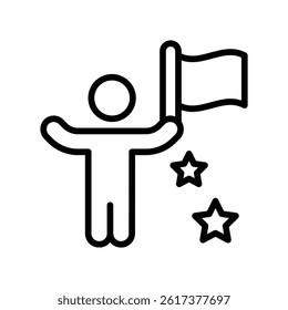 Success Vector outline icon. Eps10 file 