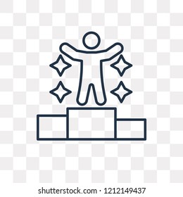 Success vector outline icon isolated on transparent background, high quality linear Success transparency concept can be used web and mobile