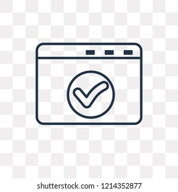 Success vector outline icon isolated on transparent background, high quality linear Success transparency concept can be used web and mobile