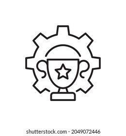Success vector outline icon style illustration. EPS 10 file