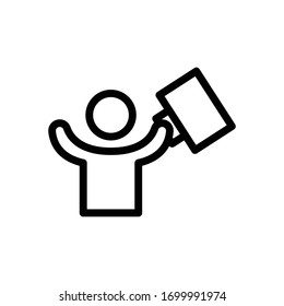 success vector thin line icon 