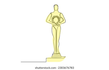 success victory award object trophy famous line art