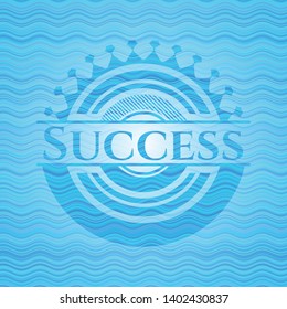 Success water concept badge. Vector Illustration. Detailed.