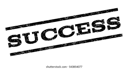 Success watermark stamp. Text tag between parallel lines with grunge design style. Rubber seal stamp with unclean texture. Vector black color ink imprint on a white background.