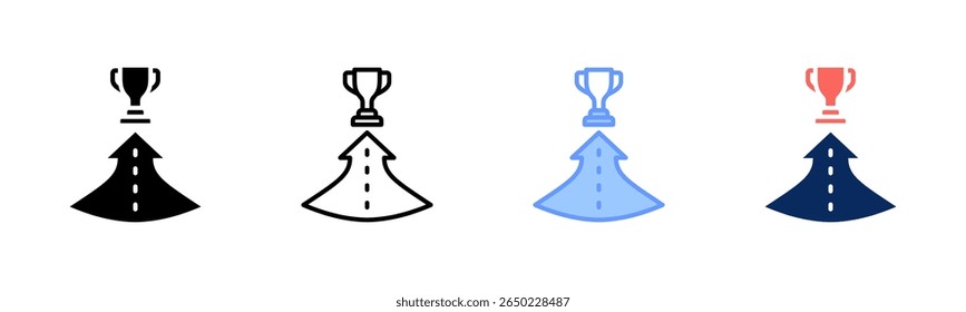 Colección de estilos múltiples de la hoja de iconos de la manera del éxito