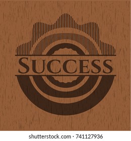 Success wood emblem. Retro