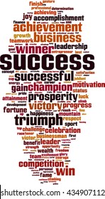 Success word cloud concept. Vector illustration
