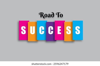 Success word collage, business motivation background