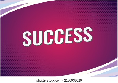 Success word concept vector illustration with red lines modern futuristic 3d style for landing page template ui web mobile app poster banner flyer background gift card coupon label wallpaper
