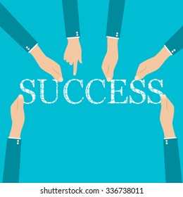 Success word make with puzzles
