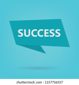 success word on sticker- vector illustration