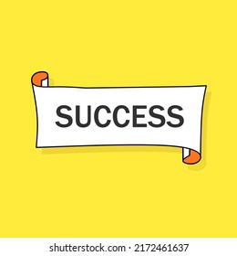 Success word writing text banner. Achievement and Business Goal Success Concept. Modern style vector illustration.