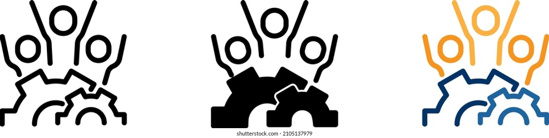 Success at work icon , vector illustration