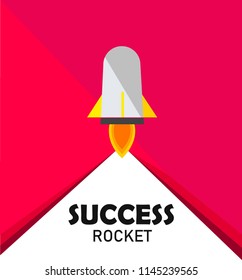 Successet rocket  vector illustration design