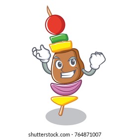 Successful barbecue character cartoon style