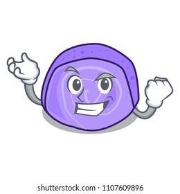 Successful blueberry roll cake character cartoon