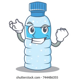 Successful bottle character cartoon style