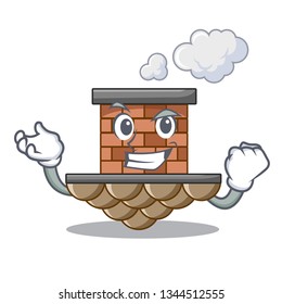 Successful brick chimney isolated in the character
