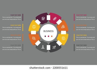 Successful Business Concept Circle Infographic Template Stock Vector ...