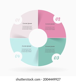 Successful business concept infographic template with 4 options. Can be used for workflow layout, diagram web design, infographics.